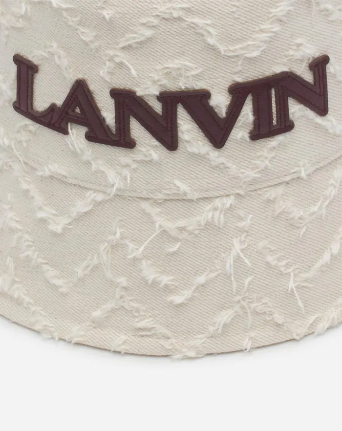 Men Lanvin Hats Herringbone Motif Lanvin Bucket Hat Light Beigeburgundy Men Lanvin Hats Herringbone Motif Lanvin Bucket Hat Light Beigeburgundy