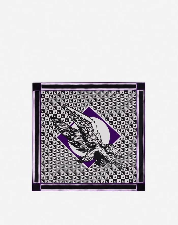 Men Lanvin Hats Lanvin X Future Scarf Eagle Print And Silk Triangles Blackpurple Reign