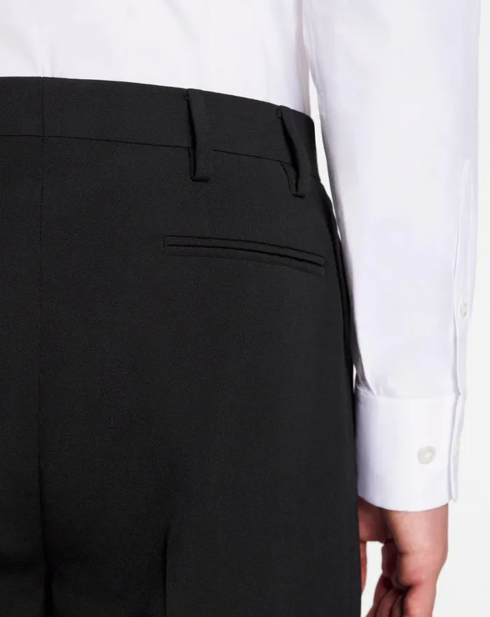 Men Lanvin Pants and Shorts Cigarette Trousers With Side Bands Black