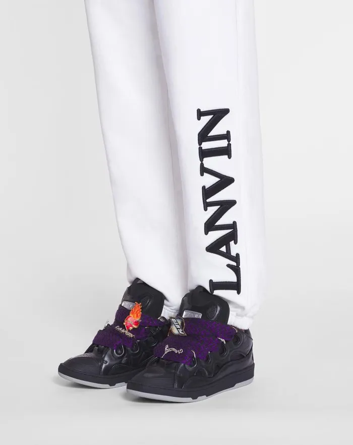 Men Lanvin Pants and Shorts Lanvin X Future Unisex Logo Jogging Pants White Mustang Men Lanvin Pants and Shorts Lanvin X Future Unisex Logo Jogging Pants White Mustang