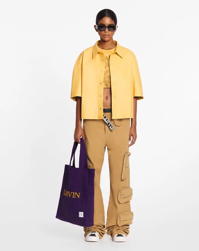 Men Lanvin Pants and Shorts Lanvin X Future Wideleg Utility Pants Sand Men Lanvin Pants and Shorts Lanvin X Future Wideleg Utility Pants Sand