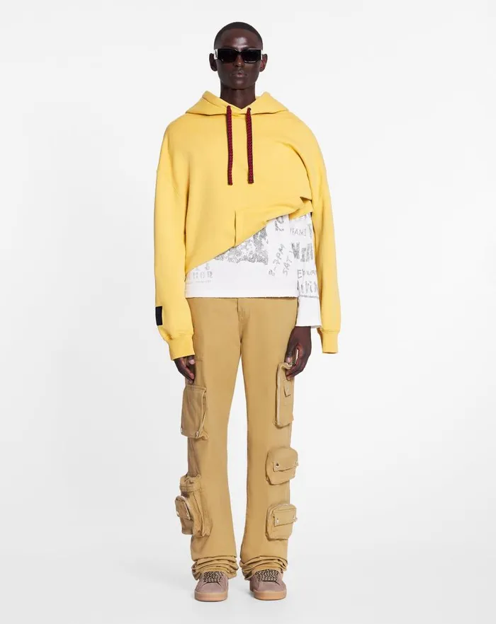 Men Lanvin Pants and Shorts Lanvin X Future Wideleg Utility Pants Sand Men Lanvin Pants and Shorts Lanvin X Future Wideleg Utility Pants Sand