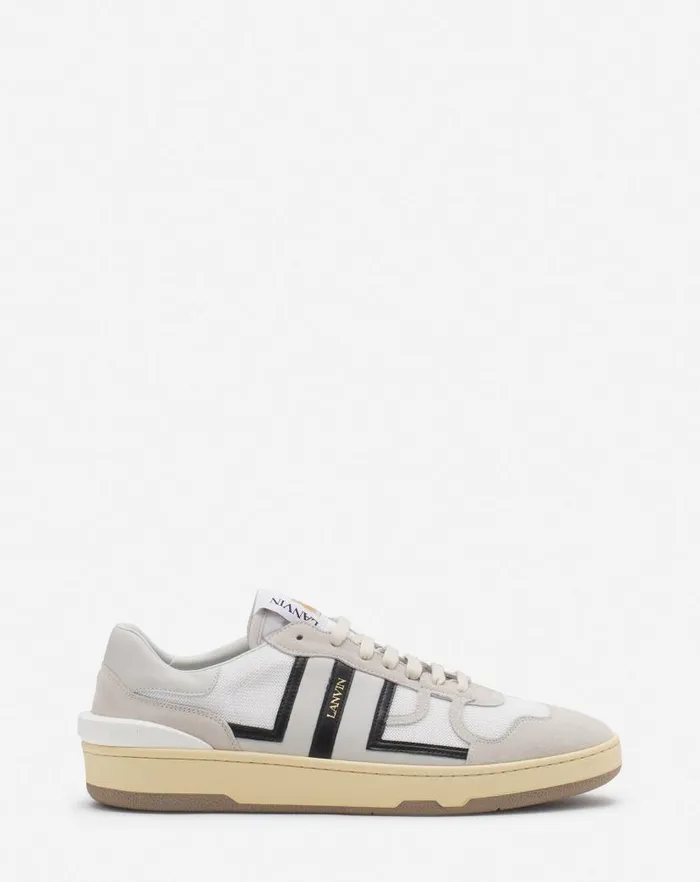 Men Lanvin Sneakers Clay Mesh Sneakers Blackoff White