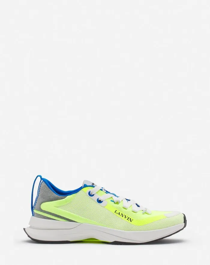 Men Lanvin Sneakers Li Mesh Sneakers Optic Whitegreen