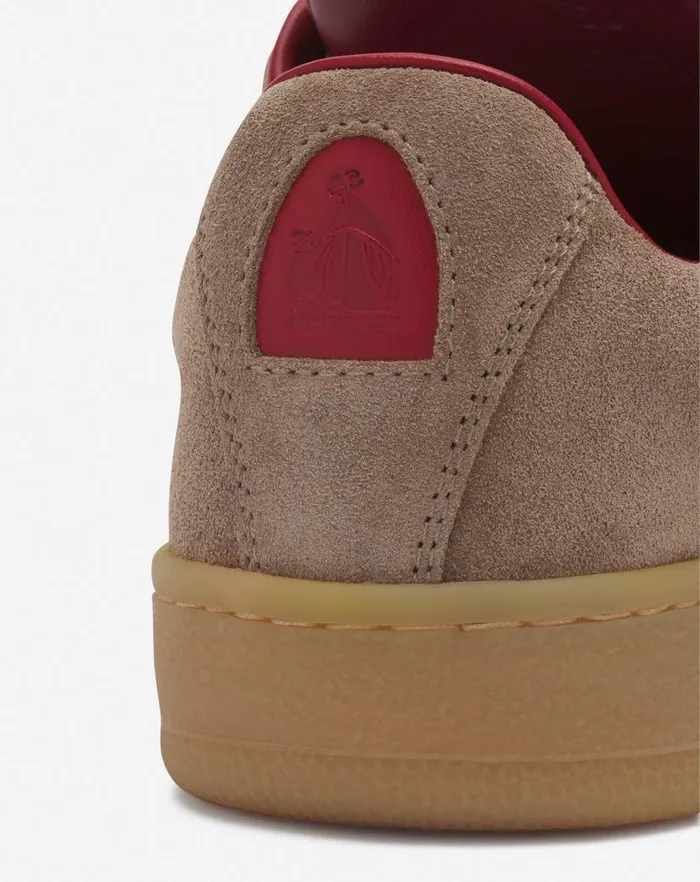Men Lanvin Sneakers Lanvin X Future Hyper Curb Sneakers In Leather And Suede For Men Taupered Men Lanvin Sneakers Lanvin X Future Hyper Curb Sneakers In Leather And Suede For Men Taupered
