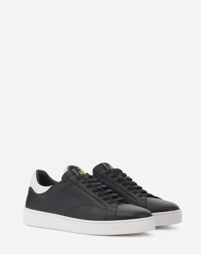 Men Lanvin Sneakers Leather Ddb0 Sneakers Blackwhite