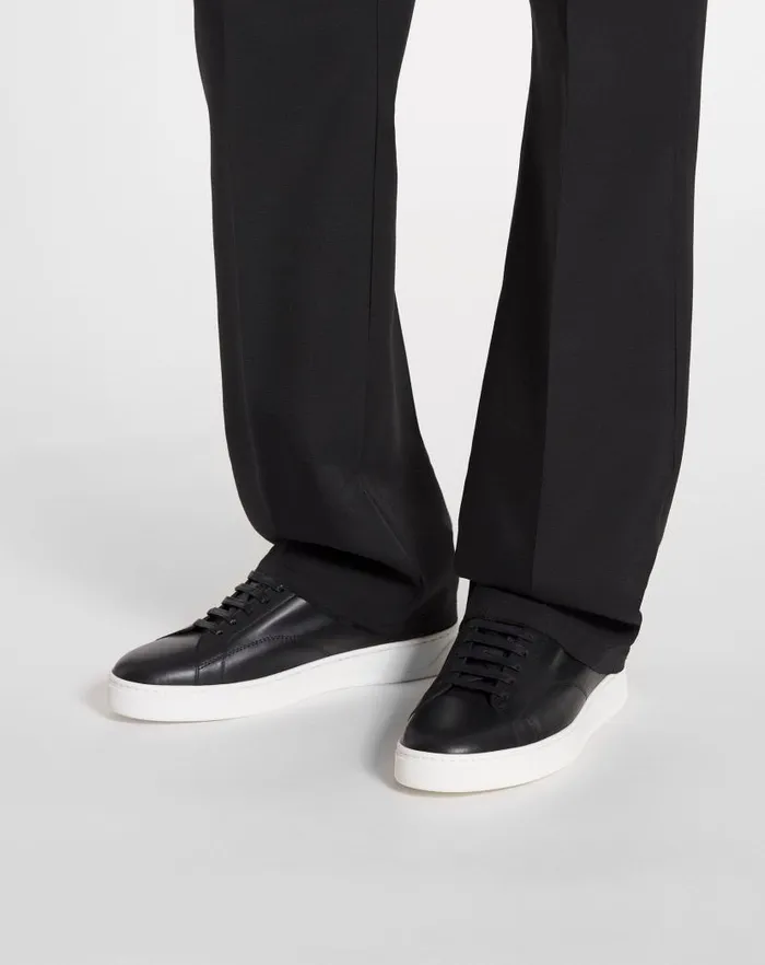 Men Lanvin Sneakers Leather Ddb0 Sneakers Blackwhite