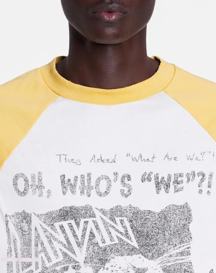 Men Lanvin Tshirts and Polos Lanvin X Future Longsleeved Print Tshirt Corn Men Lanvin Tshirts and Polos Lanvin X Future Longsleeved Print Tshirt Corn
