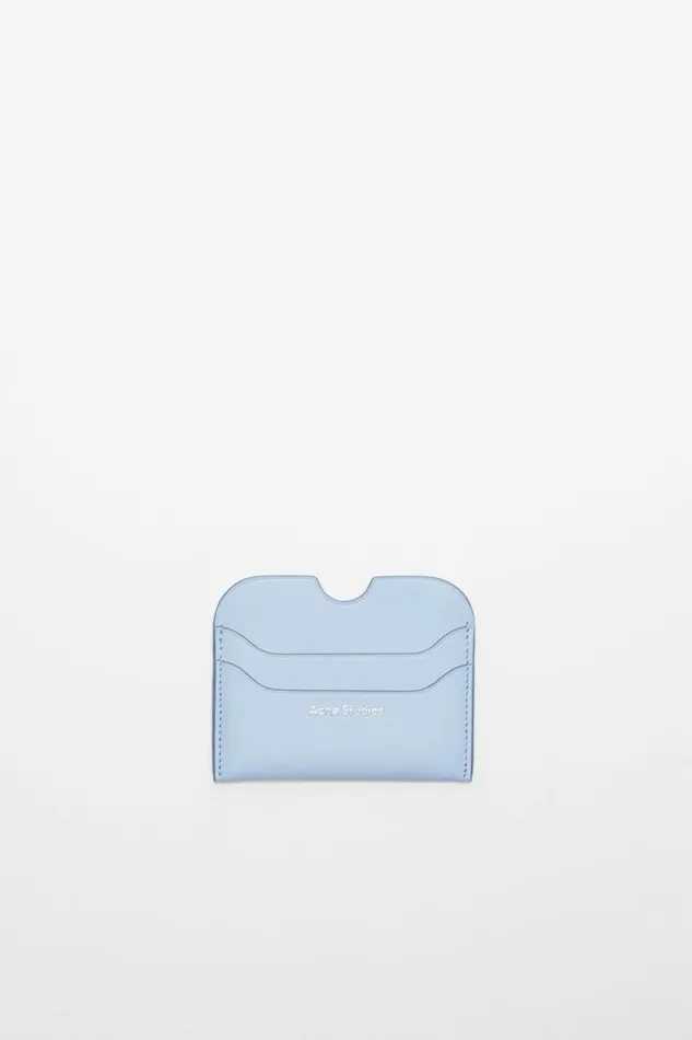 Men Leather Card Holder Baby Bluebrown Acne Studios Small Leather Goods