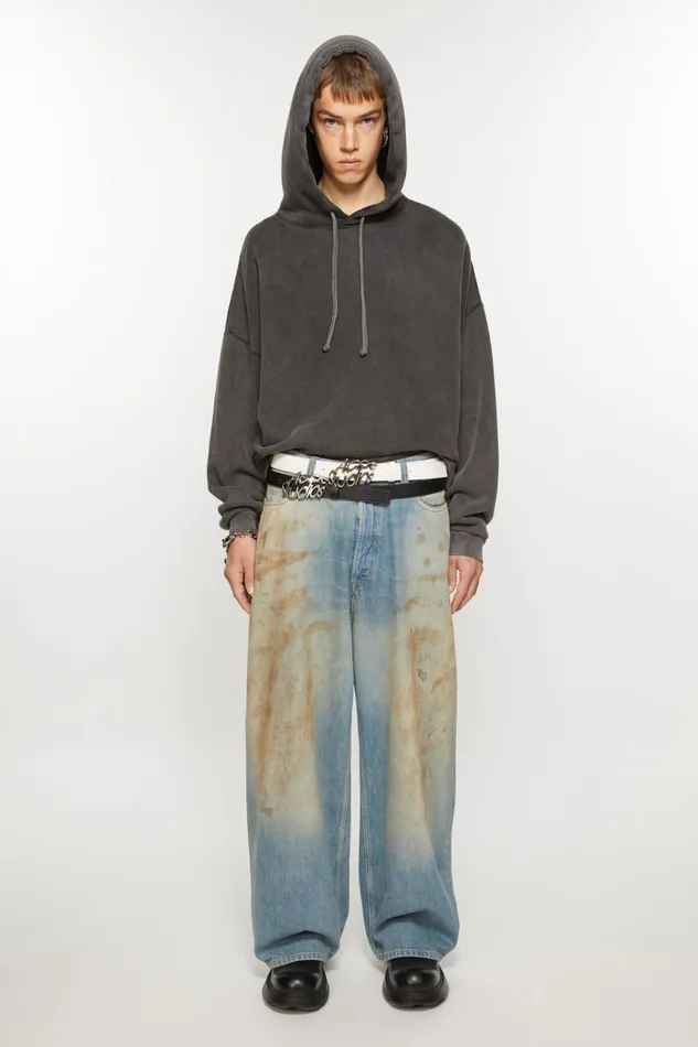 Men Leather Laceup Shoes Black Acne Studios Shoes
