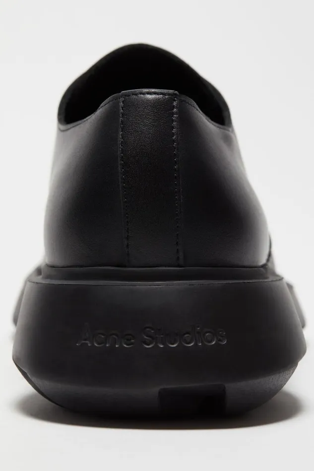 Men Leather Laceup Shoes Black Acne Studios Shoes