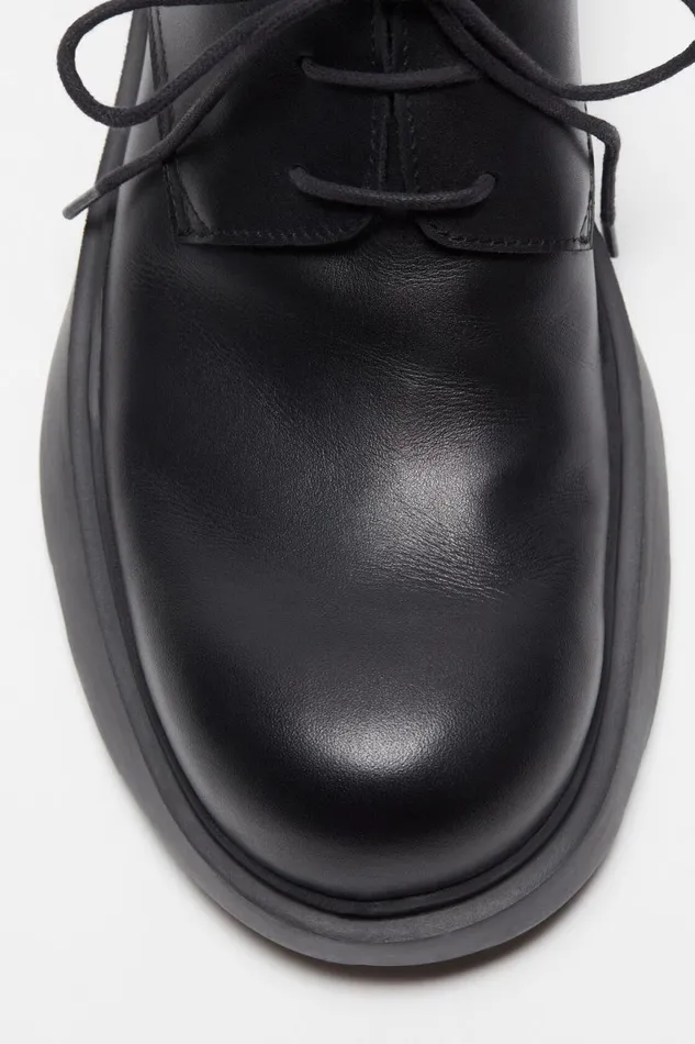 Men Leather Laceup Shoes Black Acne Studios Shoes