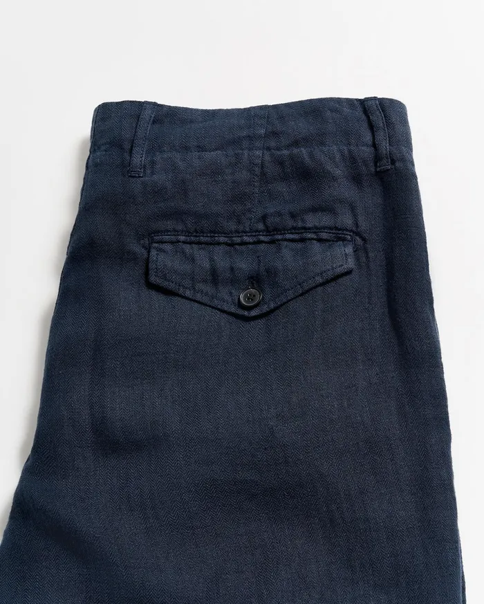 Men Linen Moore Short Carbon Blue Billy Reid Bottoms