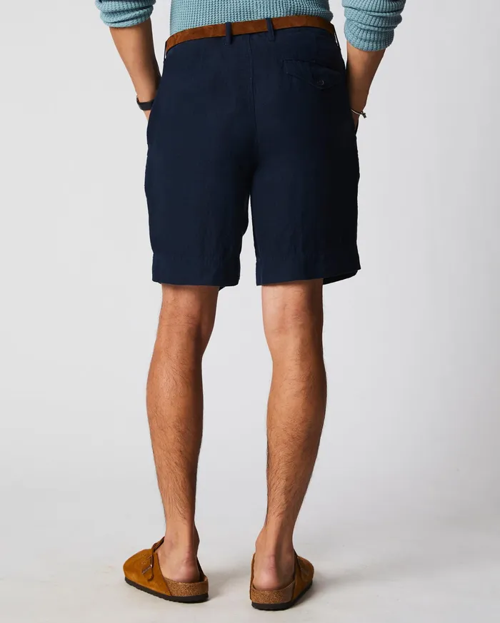 Men Linen Moore Short Carbon Blue Billy Reid Bottoms
