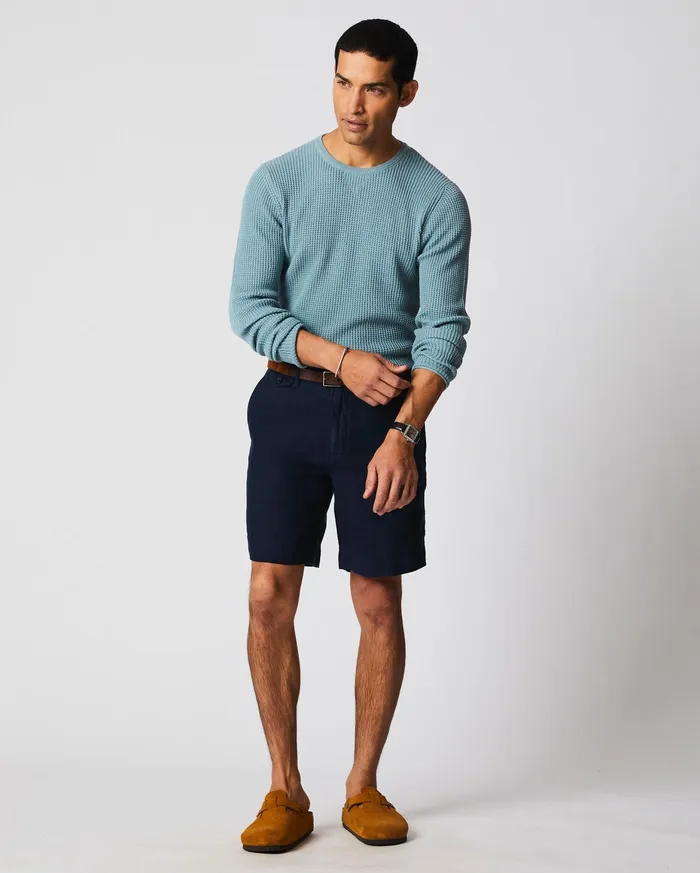 Men Linen Moore Short Carbon Blue Billy Reid Bottoms