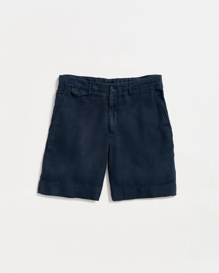 Men Linen Moore Short Carbon Blue Billy Reid Bottoms