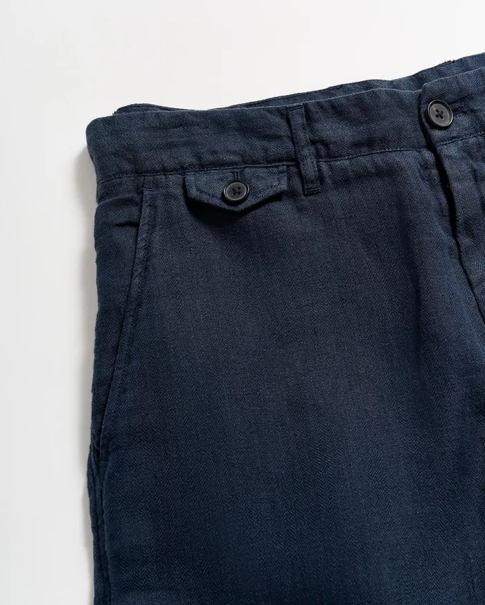 Men Linen Moore Short Carbon Blue Billy Reid Bottoms