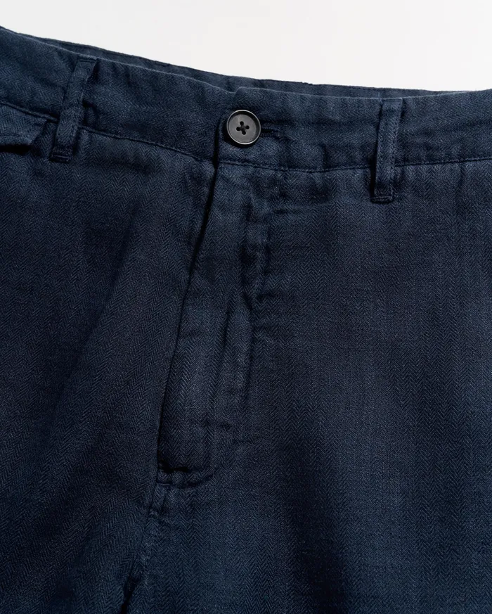 Men Linen Moore Short Carbon Blue Billy Reid Bottoms
