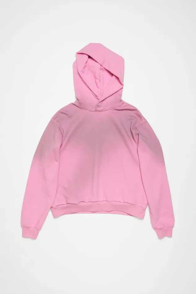 Men Logo Hooded Sweater Cotton Candy Pink Acne Studios Sweatshirts