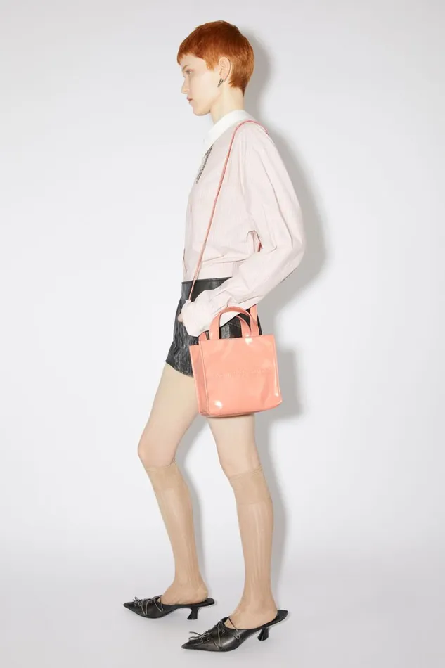 Men Logo Mini Shoulder Tote Bag Salmon Pink Acne Studios Bags