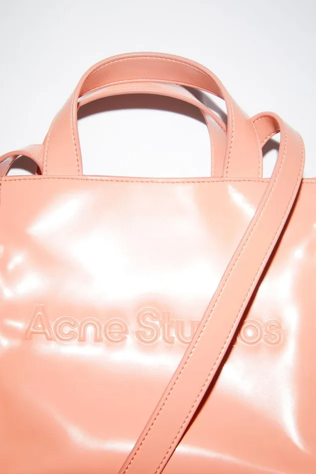 Men Logo Mini Shoulder Tote Bag Salmon Pink Acne Studios Bags