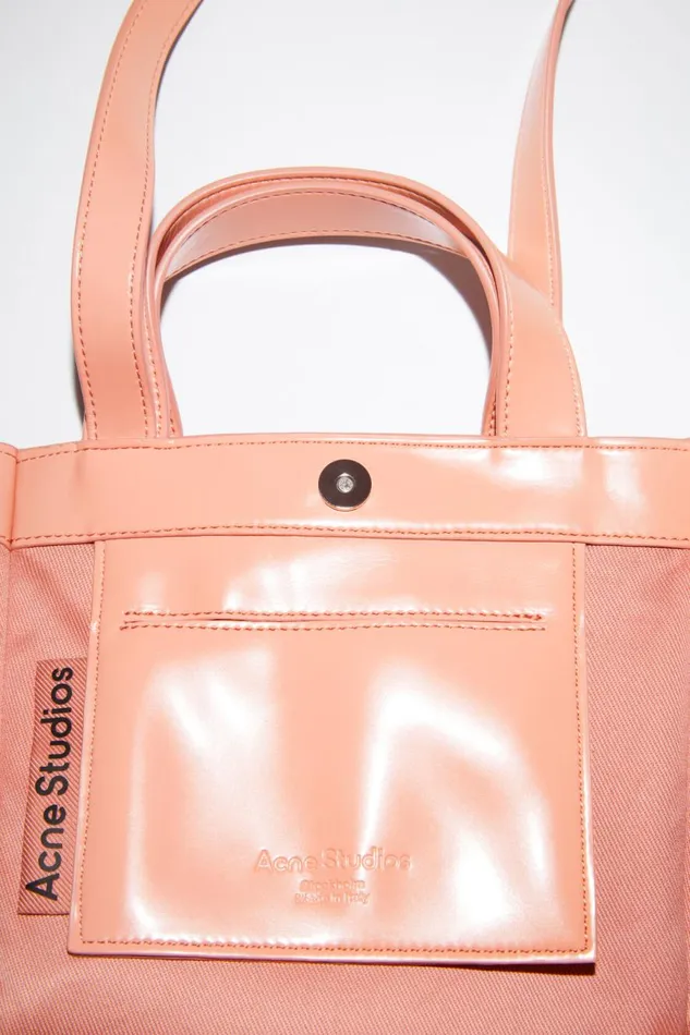 Men Logo Mini Shoulder Tote Bag Salmon Pink Acne Studios Bags