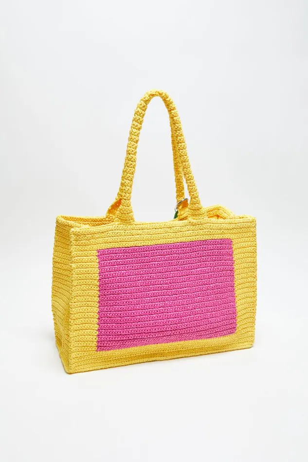 Men Logo Stud Tote Bag Pinkyellow Acne Studios Bags