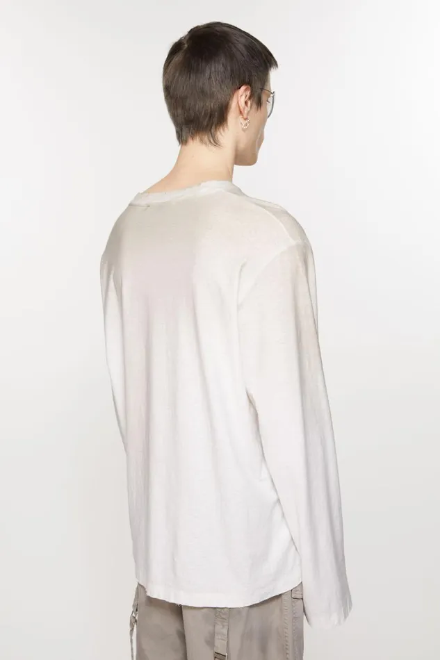 Men Logo Tshirt 8211 Relaxed Fit Dusty White Acne Studios Tshirts