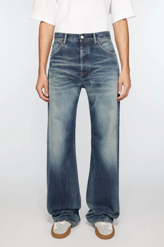 Men Loose Fit Jeans 8211 2021M Mid Blue Acne Studios Jeans