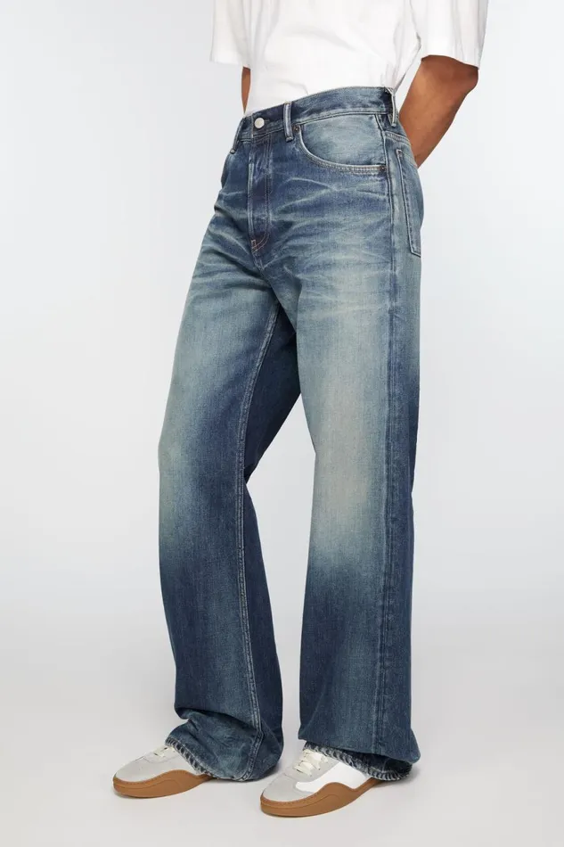 Men Loose Fit Jeans 8211 2021M Mid Blue Acne Studios Jeans