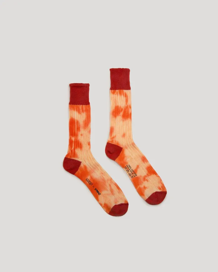 Men Men039s Tie Dye Sock Red YMC Socks