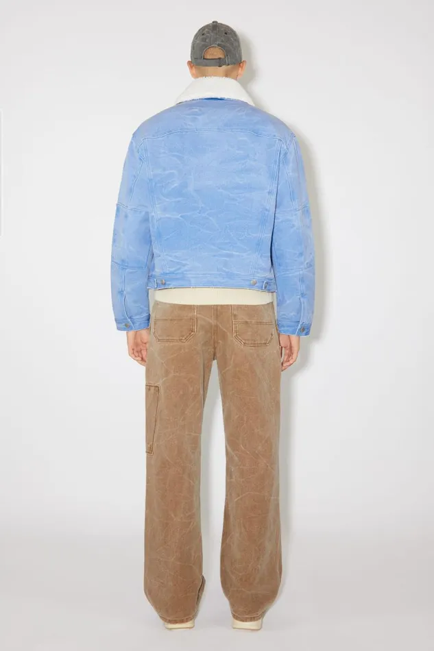 Men Padded Denim Jacket Powder Blue Acne Studios Outerwear