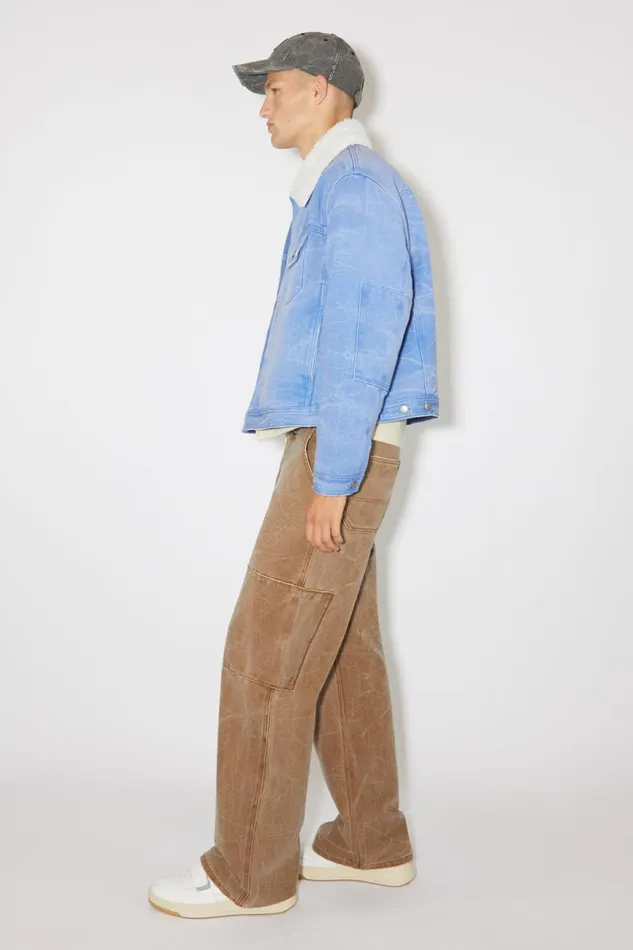 Men Padded Denim Jacket Powder Blue Acne Studios Outerwear