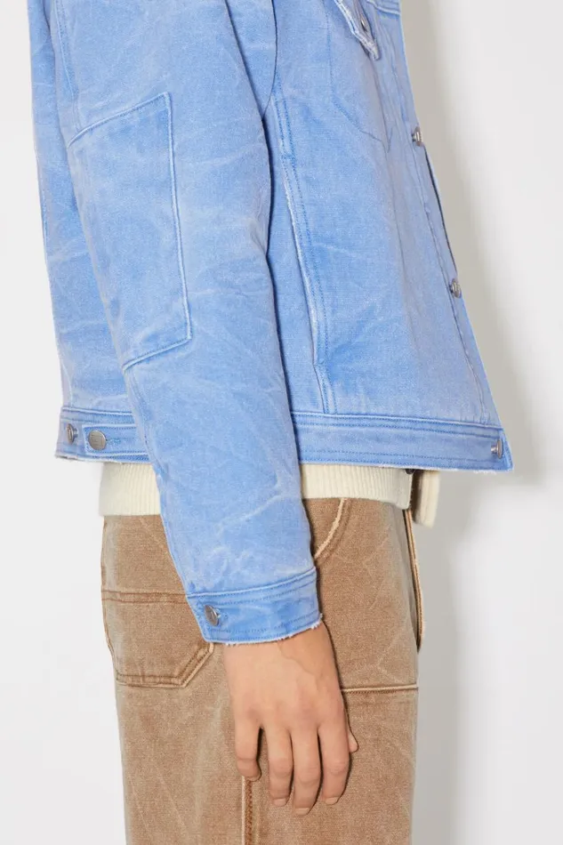 Men Padded Denim Jacket Powder Blue Acne Studios Outerwear