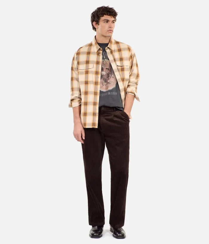 Men Pants and Shorts THE KOOPLES Brown Corduroy Trousers