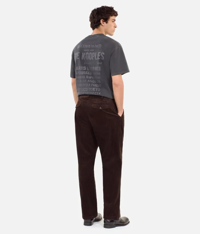 Men Pants and Shorts THE KOOPLES Brown Corduroy Trousers Men Pants and Shorts THE KOOPLES Brown Corduroy Trousers