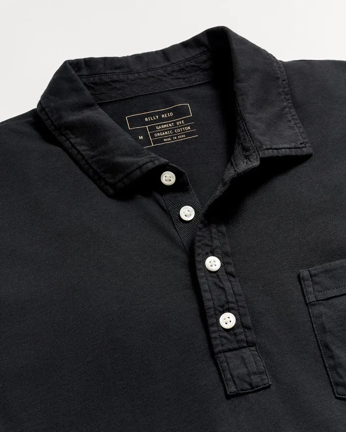 Men Pensacola Polo Black Billy Reid Polos Tees and Henleys
