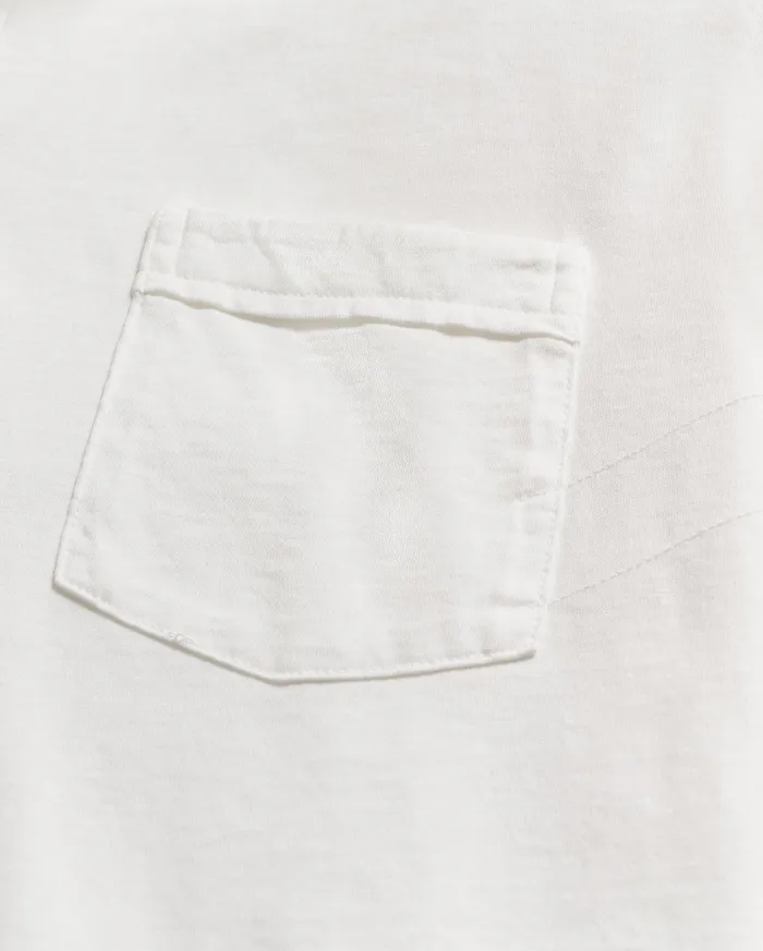 Men Pensacola Polo White Billy Reid Polos Tees and Henleys