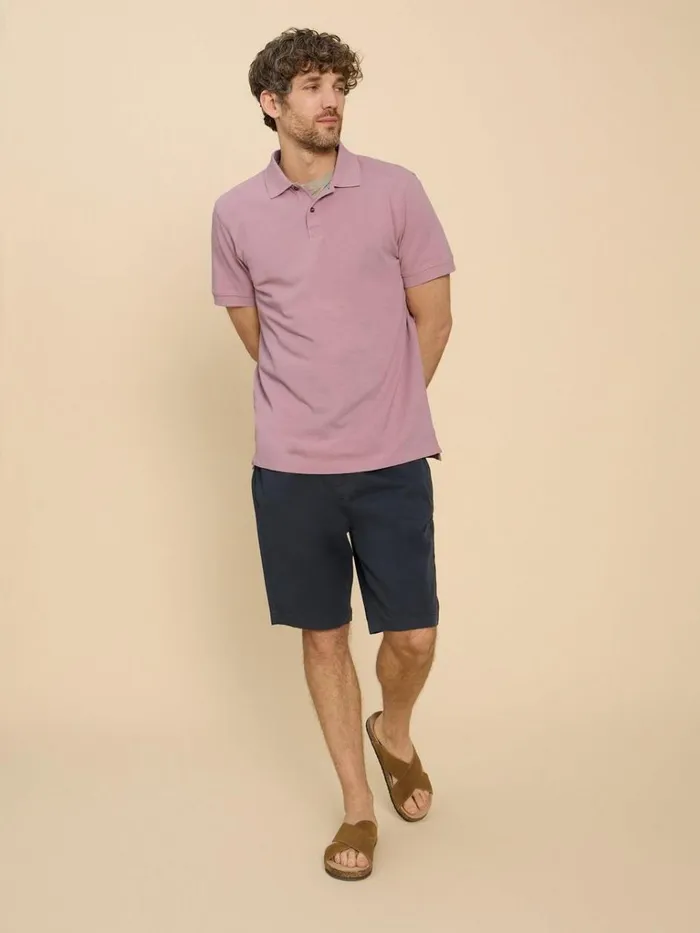 Men POLO SHIRTS White Stuff Utility Polo Light Purple