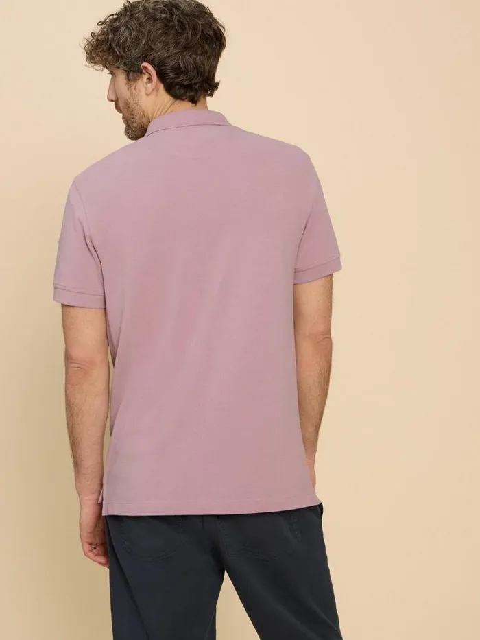 Men POLO SHIRTS White Stuff Utility Polo Light Purple Men POLO SHIRTS White Stuff Utility Polo Light Purple