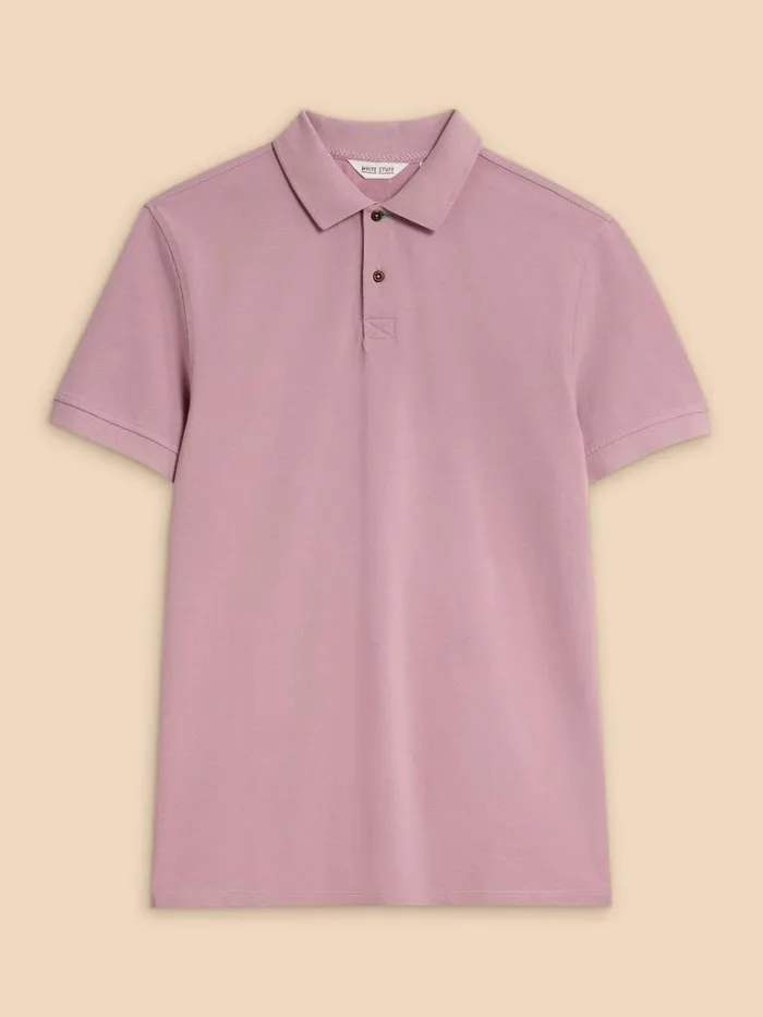 Men POLO SHIRTS White Stuff Utility Polo Light Purple Men POLO SHIRTS White Stuff Utility Polo Light Purple