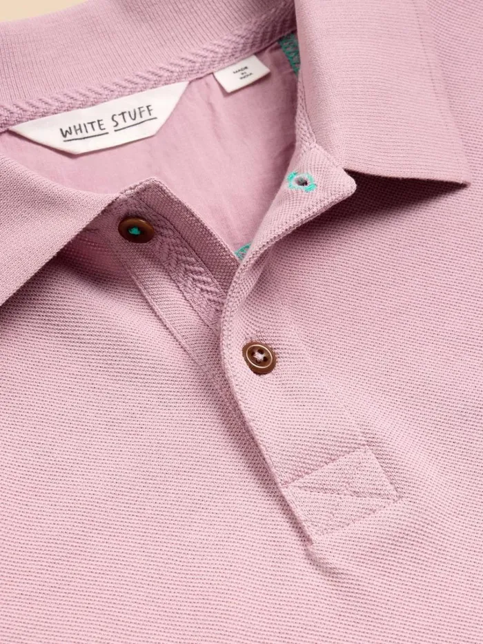 Men POLO SHIRTS White Stuff Utility Polo Light Purple Men POLO SHIRTS White Stuff Utility Polo Light Purple