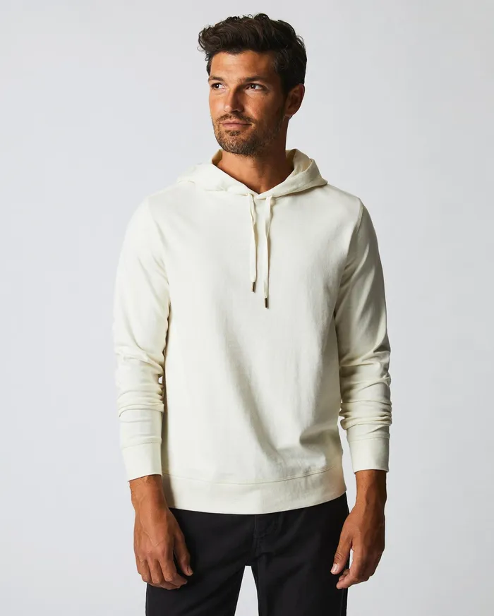 Men Practice Hoodie Tinted White Billy Reid Sweaters and Sweatshirts