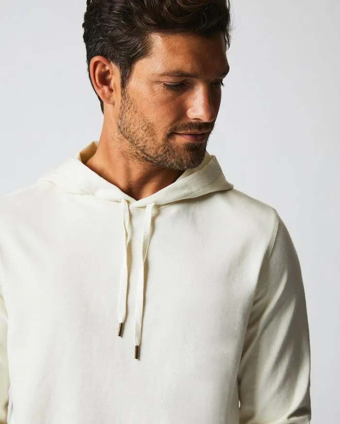 Men Practice Hoodie Tinted White Billy Reid Sweaters and Sweatshirts