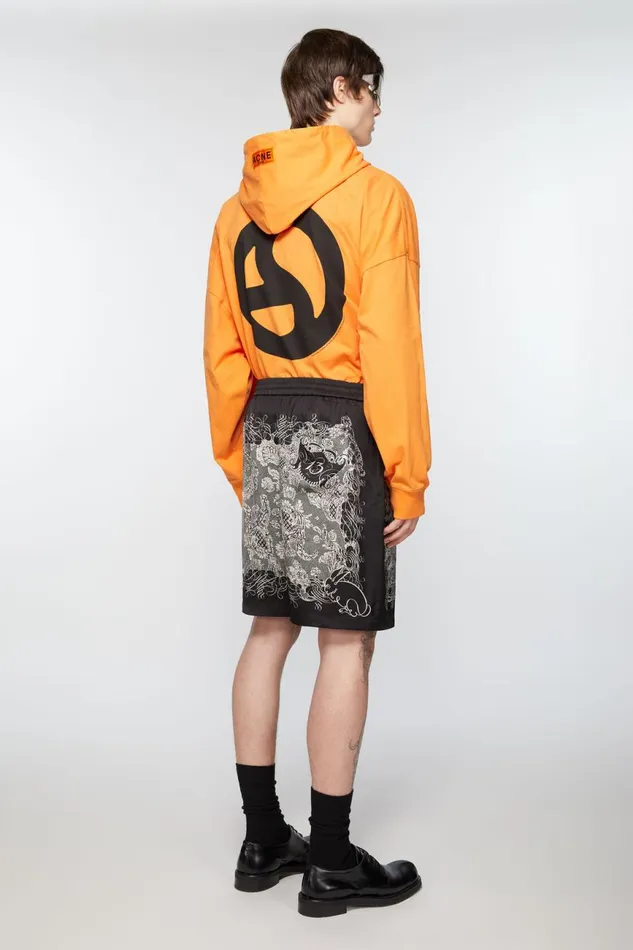 Men Print Shorts Blackecru Acne Studios Shorts