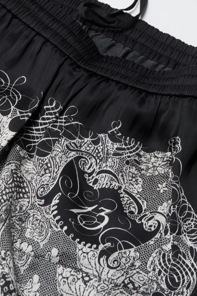 Men Print Shorts Blackecru Acne Studios Shorts
