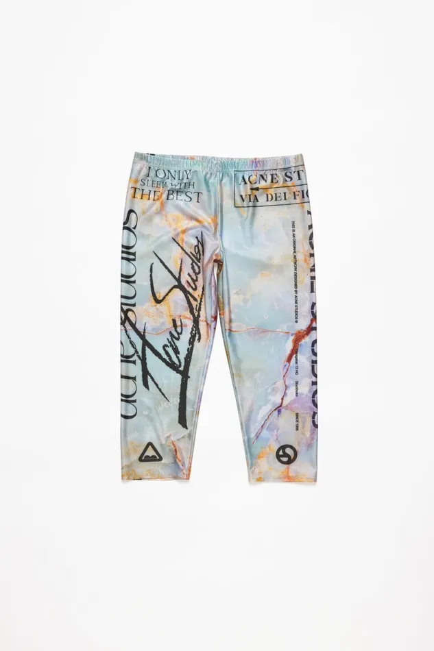 Men Print Trousers Pastel Green Acne Studios Trousers