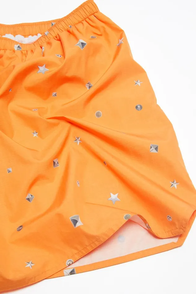 Men Printed Swim Shorts Bright Orange Acne Studios Shorts