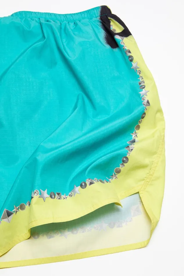 Men Printed Swim Shorts Emerald Green Acne Studios Shorts