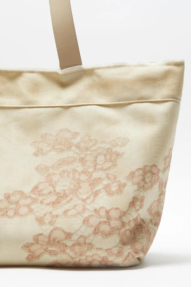 Men Printed Tote Bag Oat Beige Acne Studios Bags